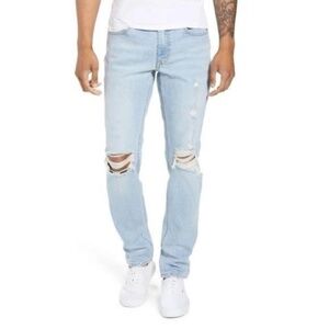 The Rail Light Wash Stretch Distressed Skinny Jeans